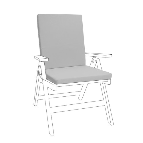 Grey outdoor highback chair - outdoor,
