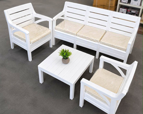 Piece white plastic garden - plastic,